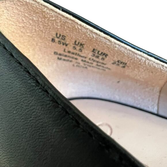 Naturalizer 27 Edit Black Leather Licia Pointed Toe Pumps Size 8.5W - Picture 9 of 12